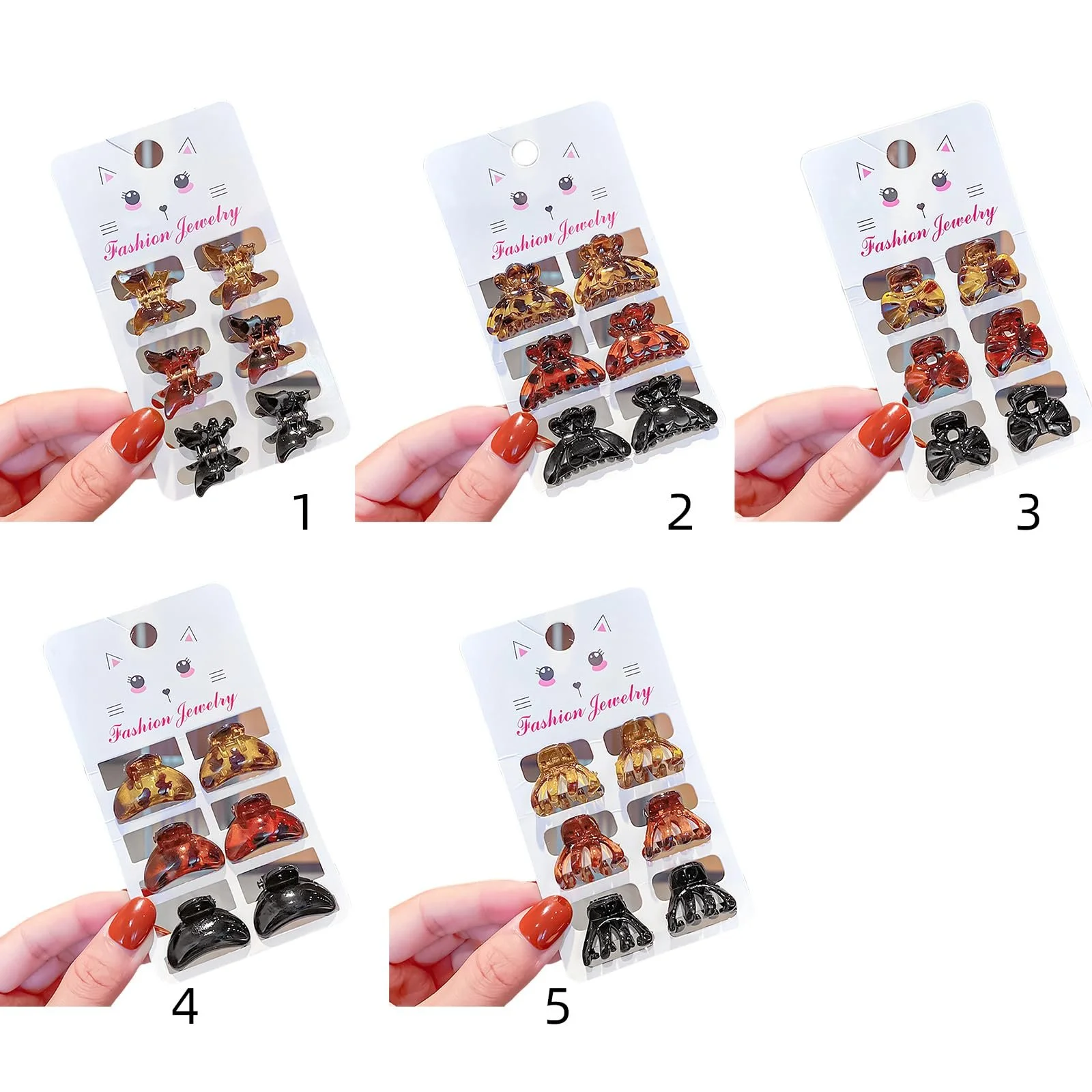 Набір затискачів для волосся 6 шт. Вінтажний леопардовий, фото №7 Набір затискачів для волосся 6 шт. Вінтажний леопардовий, фото №7