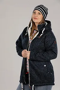 Жіноча флісова зимова куртка Dry Fashion Oslo з регульованим капюшоном, вітрозахисна з підкладкою synthetic.ua - Фото 1