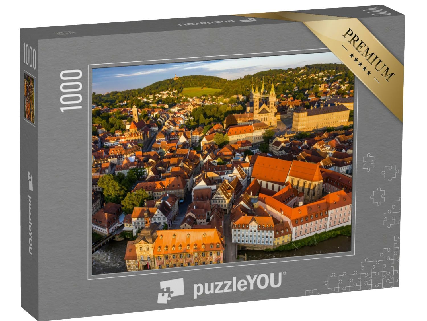 Пазл puzzleYOU Региональные пазлы Германии "Старый город Бамберг с высоты птичьего полета" 1000 элементов, фото №1