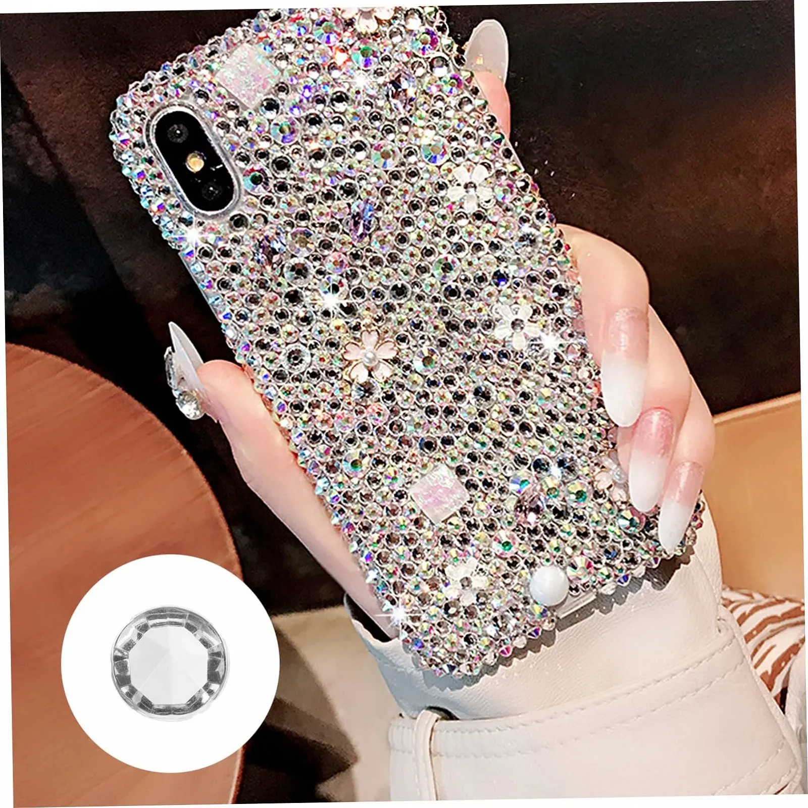 Стразы Акриловые OSALADI Прозрачные 12 мм, 500 шт., фото №5