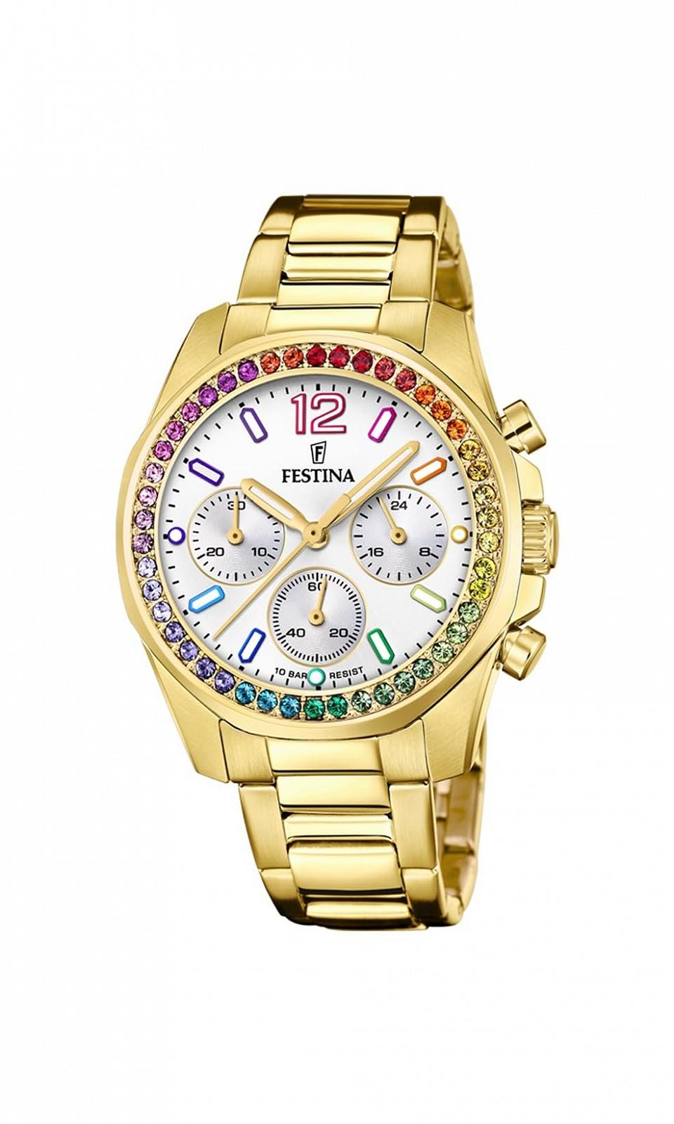 Женские часы Festina White из нержавеющей стали, браслет, фото №1