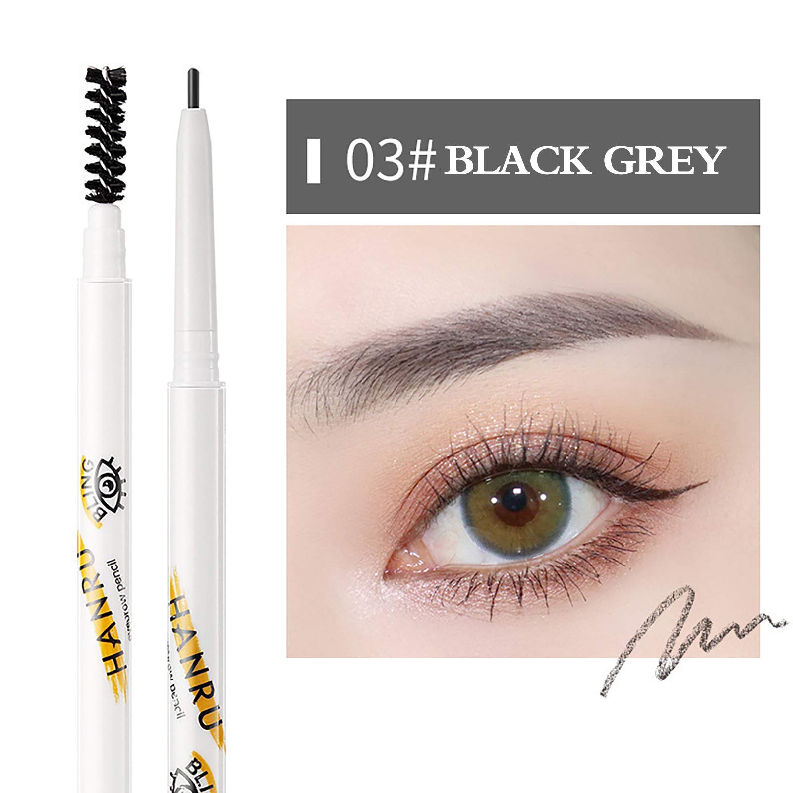 Гель для бровей с кистью с тенями Темно-серый One Size, фото №2