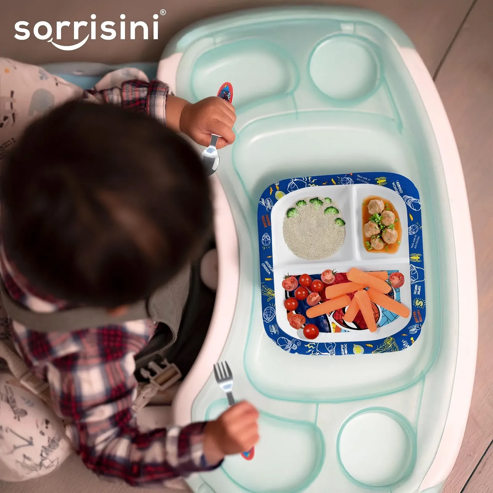 Набор детской посуды Sorrisini, 3 предмета, фото №5 Набор детской посуды Sorrisini, 3 предмета, фото №5