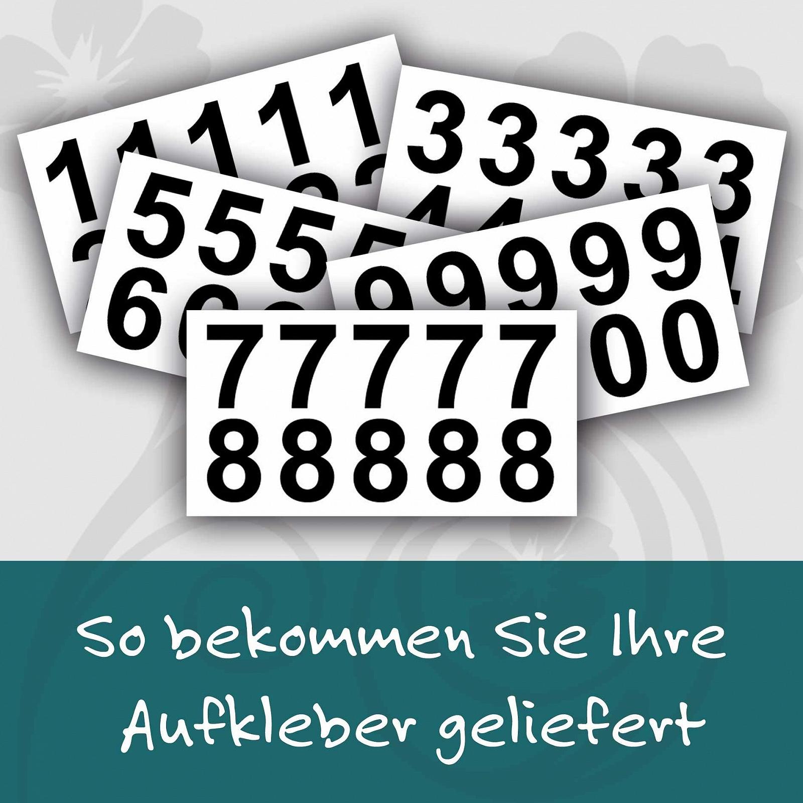 Наклейки цифри kleb-Drauf 100 шт. Висота 4 см Помаранчеві Матові, фото №4