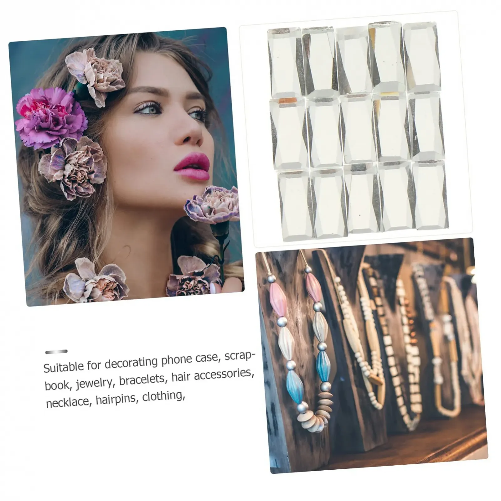 Мозаїка STOBOK Смугаста 800 штук Прозора Скляна, фото №4