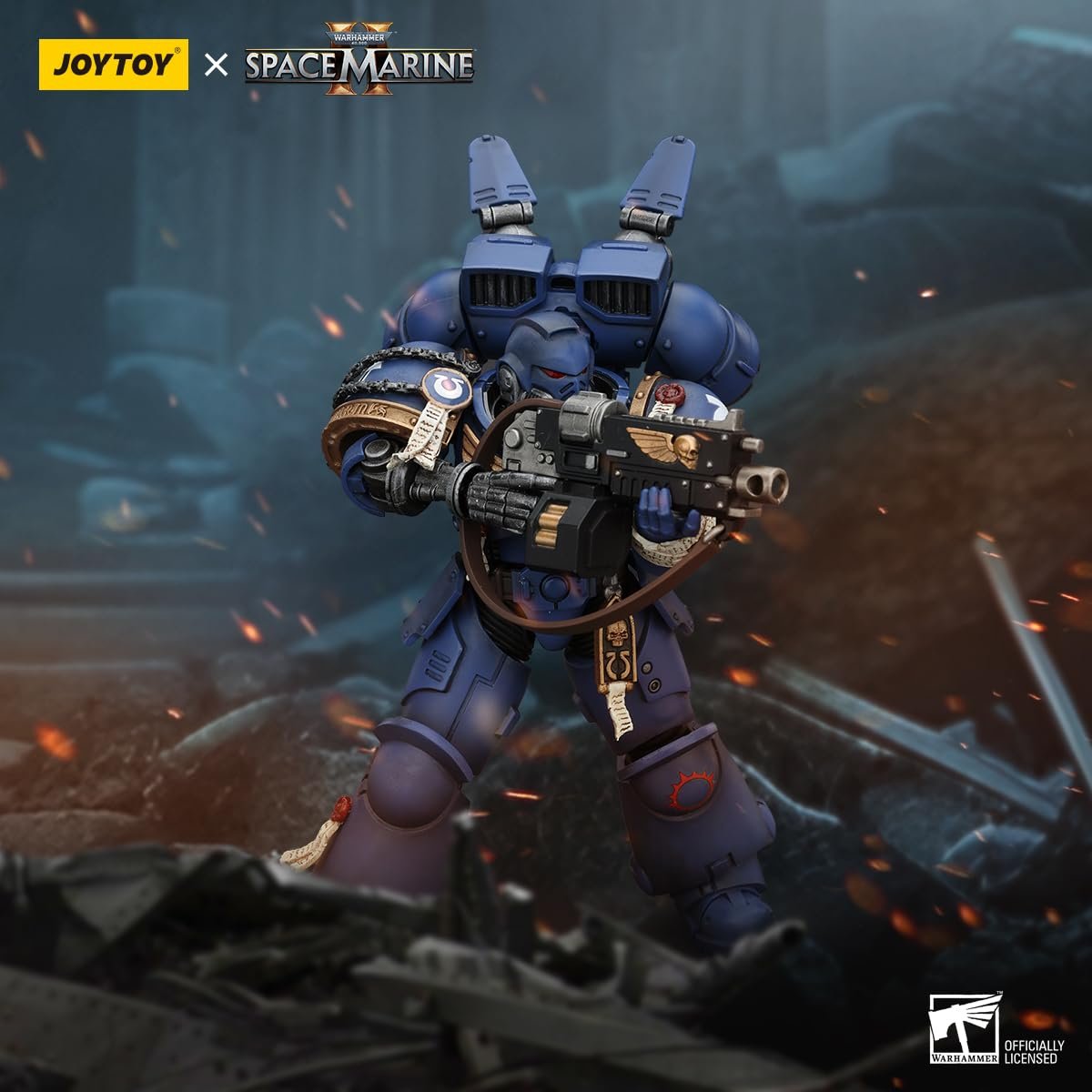 Фигурка JOYTOY Warhammer 40k Space Marine Ultramarines Brother Chairon 12,7 см, масштаб 1/18, фото №7