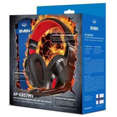 Наушники Sven AP-G857MV Black-Red, фото №3 Наушники Sven AP-G857MV Black-Red, фото №3