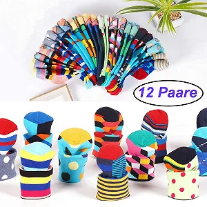 Шкарпетки Jeasona Кольорові 35-42 Бавовна, 12 пар synthetic.ua - Фото 1