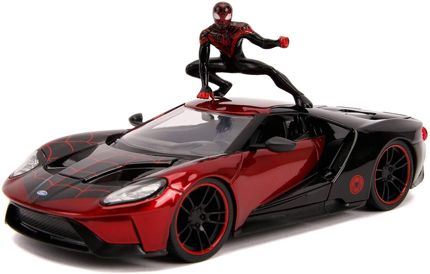 Іграшковий Автомобіль Jada Toys Marvel Miles Morales 2017 Ford GT Відкривання Дверей Багажника Капота + Фігурка, фото №3 Іграшковий Автомобіль Jada Toys Marvel Miles Morales 2017 Ford GT Відкривання Дверей Багажника Капота + Фігурка, фото №3