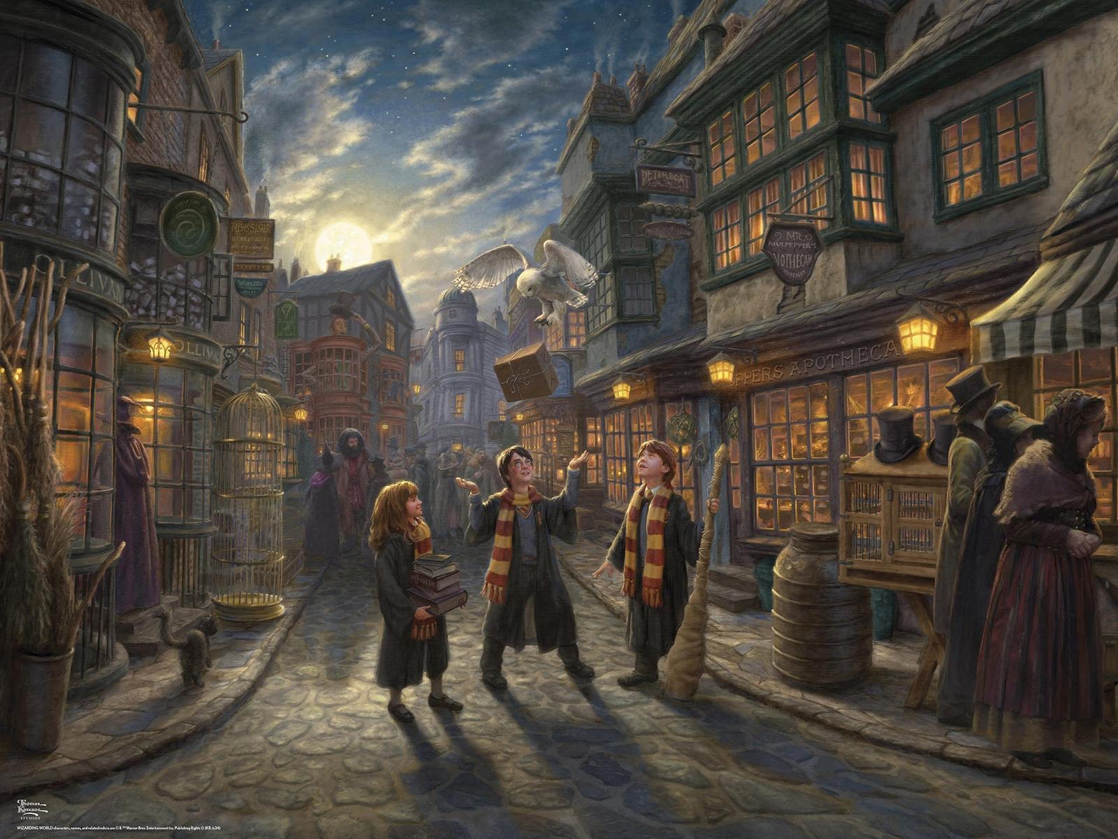 Пазл Ceaco Thomas Kinkade Harry Potter Diagon Alley 1500 деталей, фото №2 Пазл Ceaco Thomas Kinkade Harry Potter Diagon Alley 1500 деталей, фото №2
