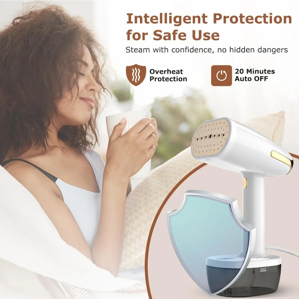 Отпариватель 1800 W 350 ml 30 g/min Керамическая подошва, фото №8