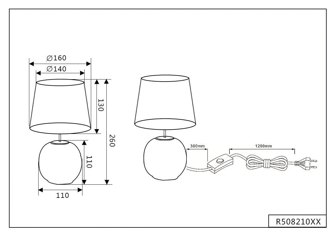 Настільна лампа Reality Leuchten Sophia R50821015 кераміка велюр золотиста 16 см, фото №4