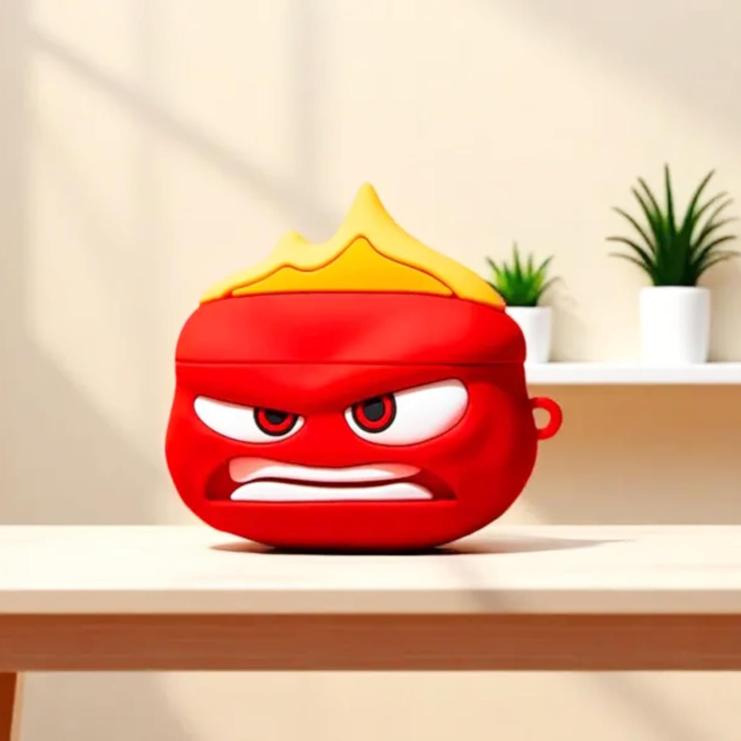 Чохол для навушників Думками навиворіт Inside Out Головоломка Гнів футляр для навушників захисний силікон, фото №1