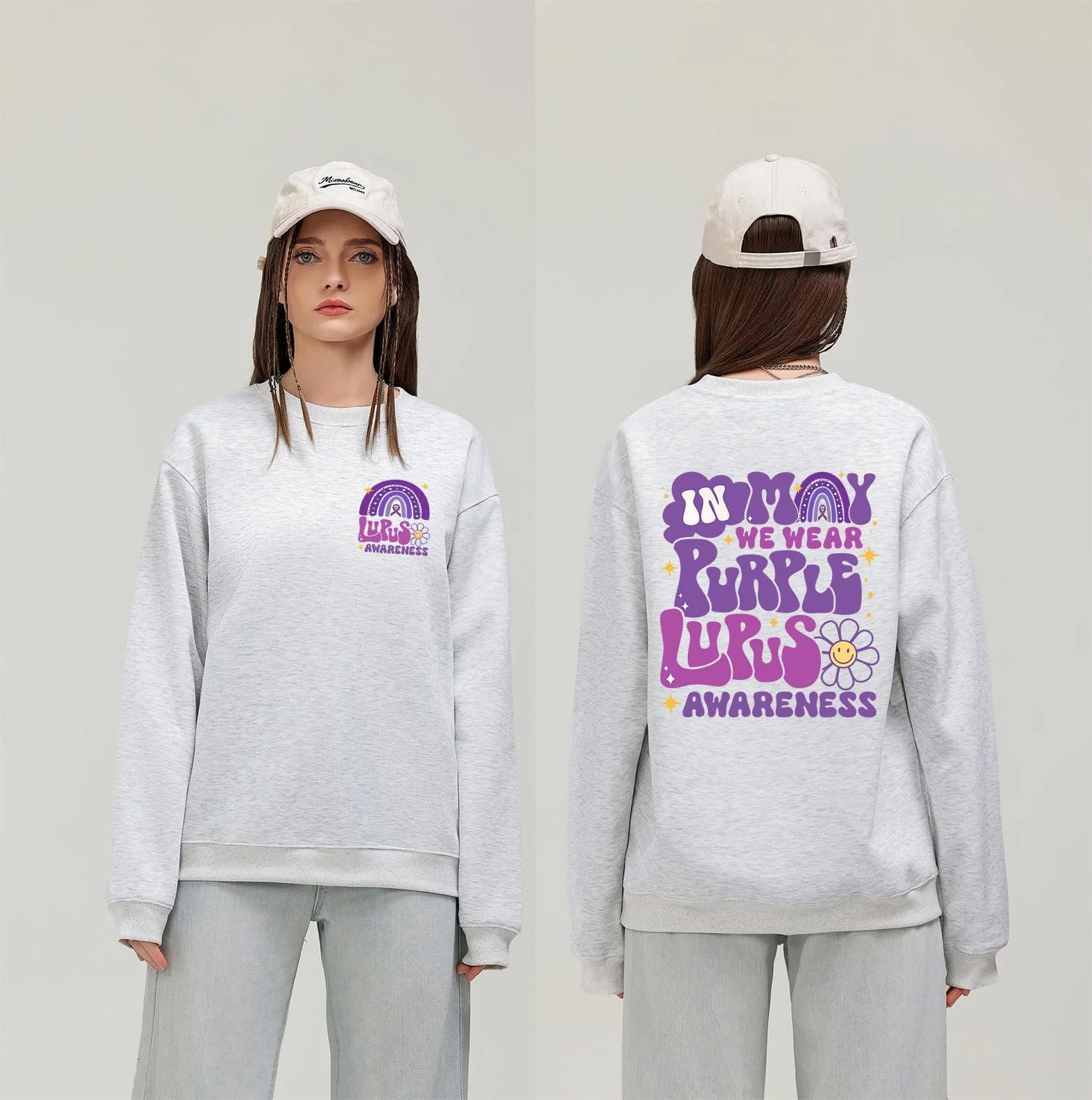 Свитшот Lupus Awareness, В мае мы носим фиолетовый, фото №3