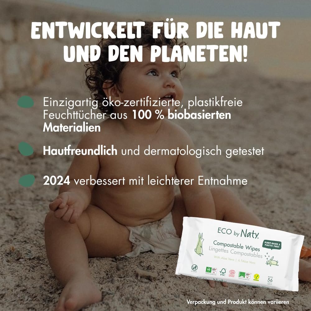 Влажные салфетки Naty by Nature Babycare Eco 672 шт., фото №3