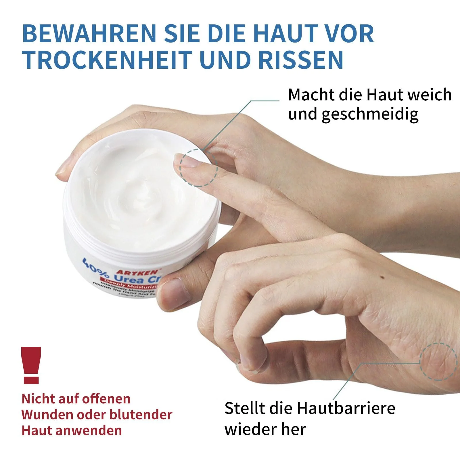 Крем для ног, рук и тела Urea Cream 40% сечовины для удаления мозолей и увлажнения, 150 г, фото №4