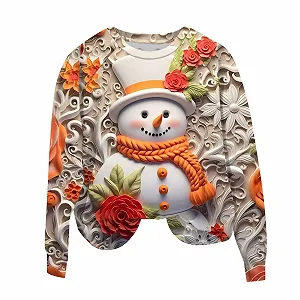 Свитшот Рождественский Ugly Christmas Funny Women Winter Christmas Family Christmas Флис Зимний Теплый С принтом synthetic.ua - Фото 1