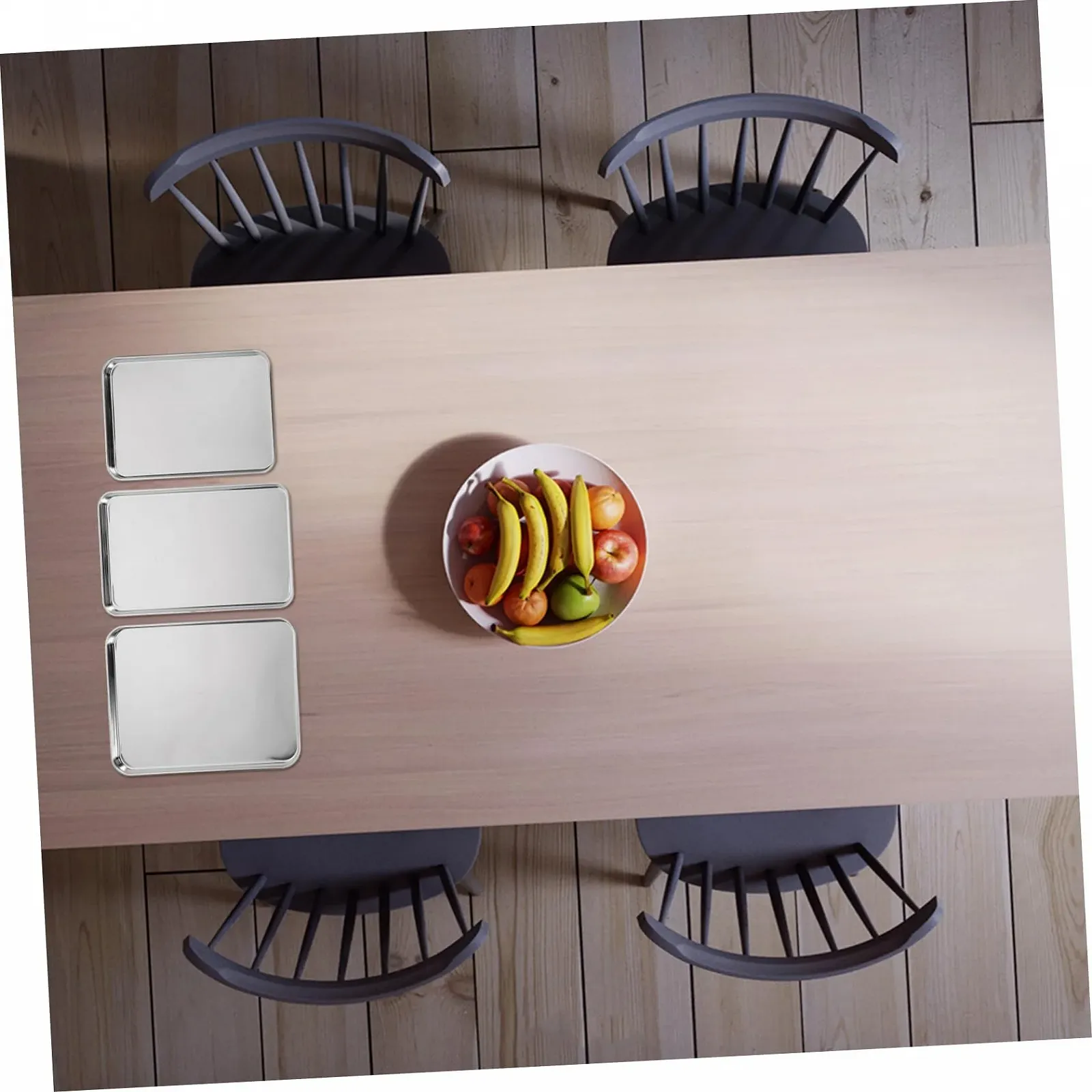 Форми для запікання SHOWERORO 3 шт. прямокутні термостійкі антипригарне покриття нержавіюча сталь, фото №6