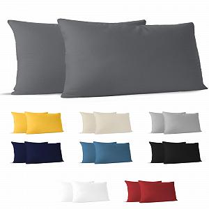 Наволочка Dreamzie Jersey 40 x 80 см (Набор 2 шт) 100% Хлопок 150 г/м
  Антрацит - Фото 1