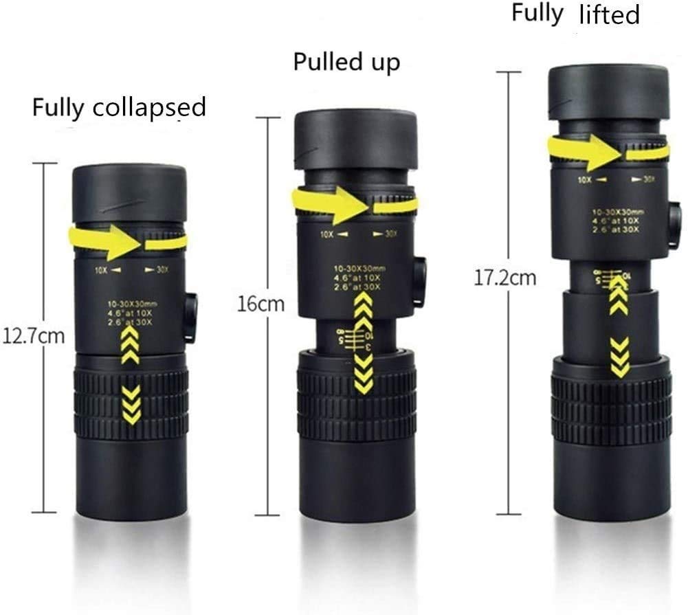 Монокуляр HZYDD 4K 10–300x40 мм Зум монокуляр-телескоп HD з тримачем для смартфона, штатив BAK4, фото №7