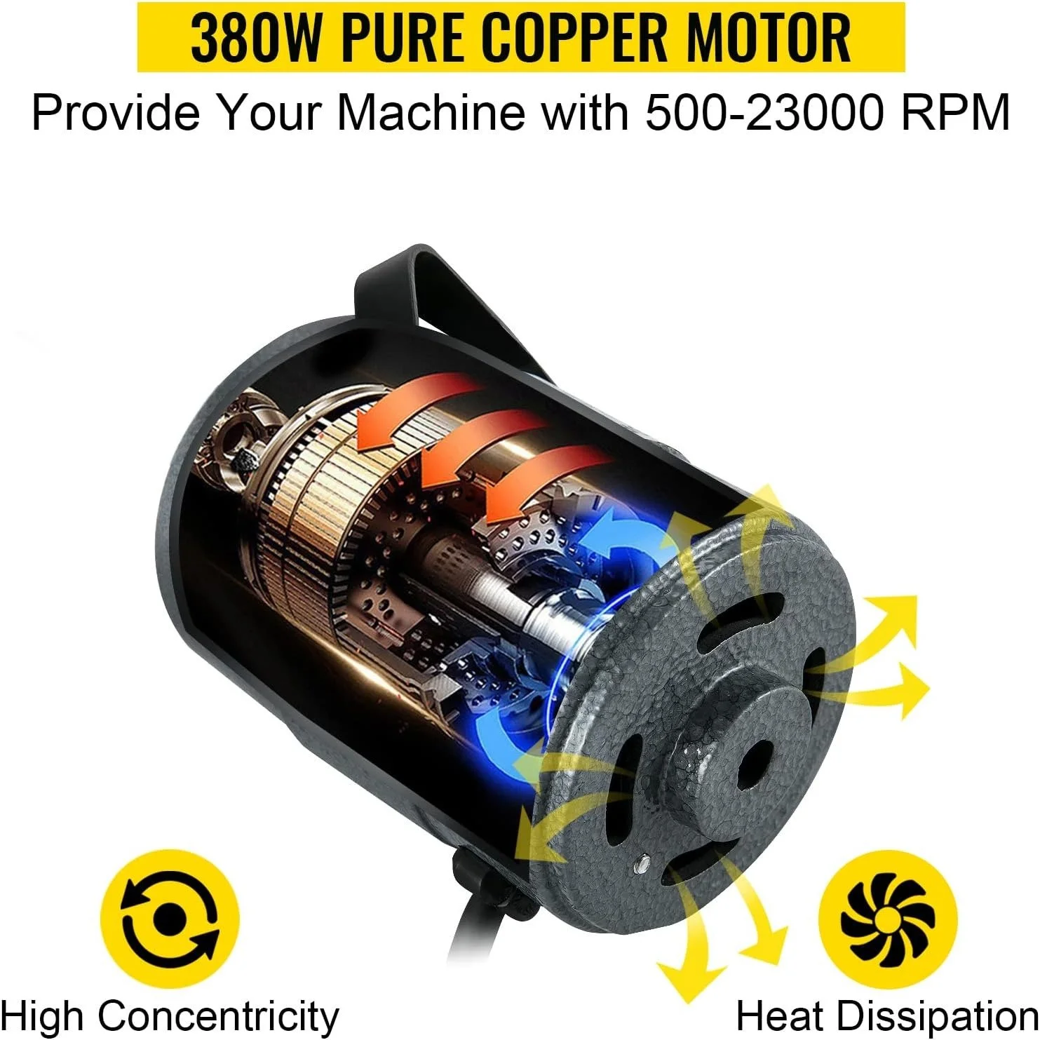 Шліфувальний верстат VEVOR 380W Flex Shaft Grinder, фото №8