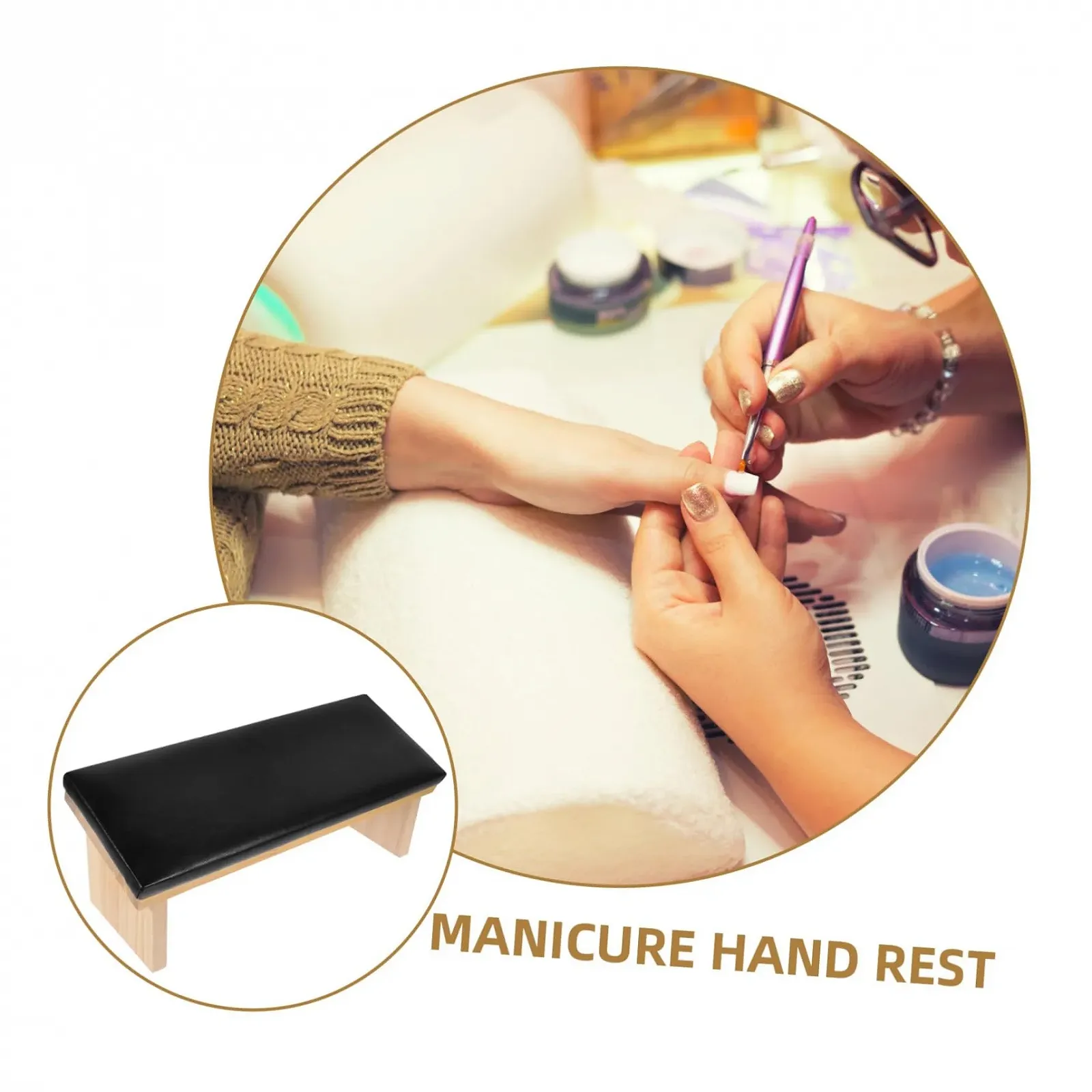 Підставка для рук дерев'яна VALICLUD для манікюру, фото №6