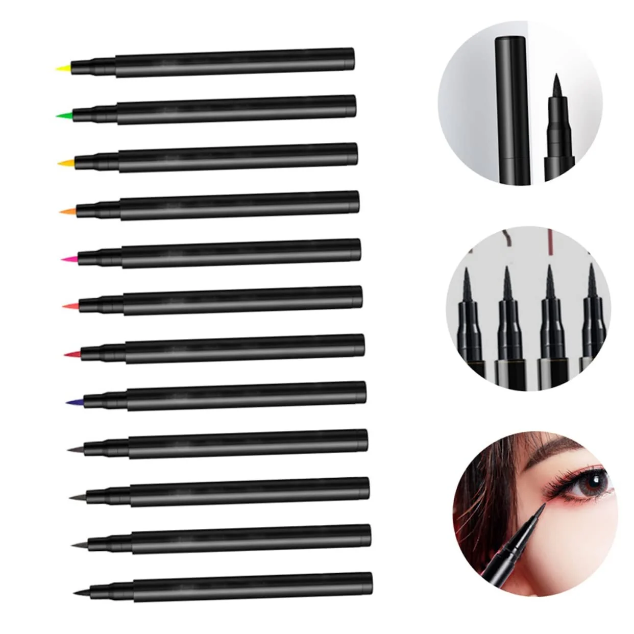 Олівець для очей DOITOOL Набір 12 кольорів Водостійкий, фото №7