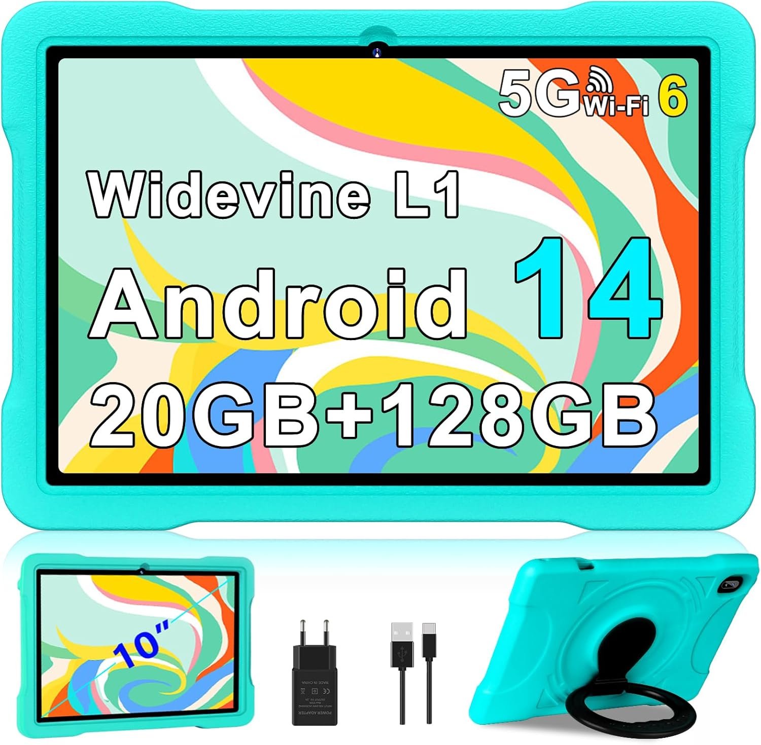 Планшет 10.1" UJJ U8 6+14/128Gb Android 14 6000 mAh Black, фото №1
