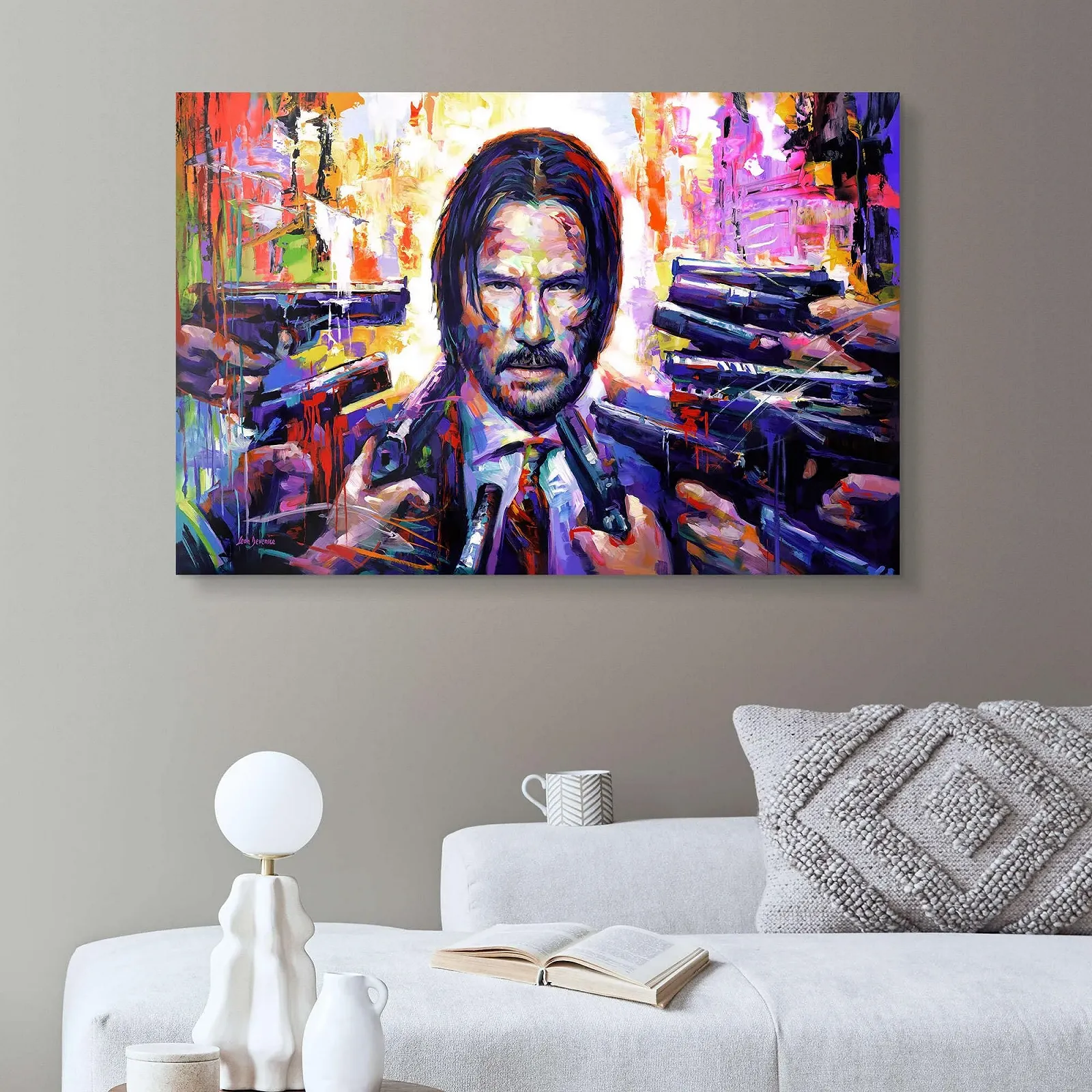 Картина на акриловому склі Posterlounge John Wick Pop Art Leon Devenice 100 x 70 см Кольоровий, фото №4