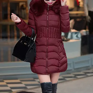 Женская зимняя куртка пуховик длинная стеганая теплая synthetic.ua - Фото 1