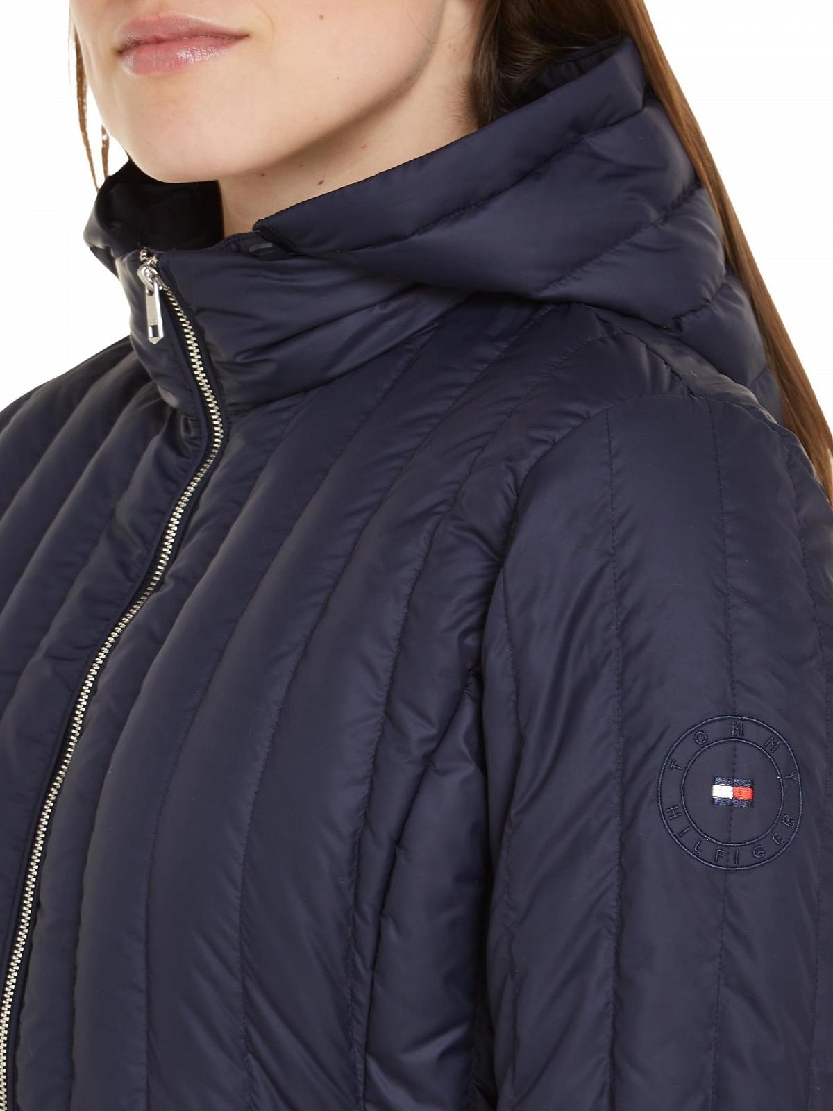 Жіноча куртка Tommy Hilfiger Down з капюшоном, фото №3