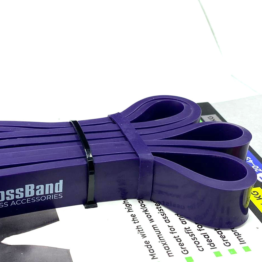 Еспандер-петля гумка для фітнесу і кроссфіту PowerPlay 4115 Power Band Фіолетова (14-23kg), фото №9