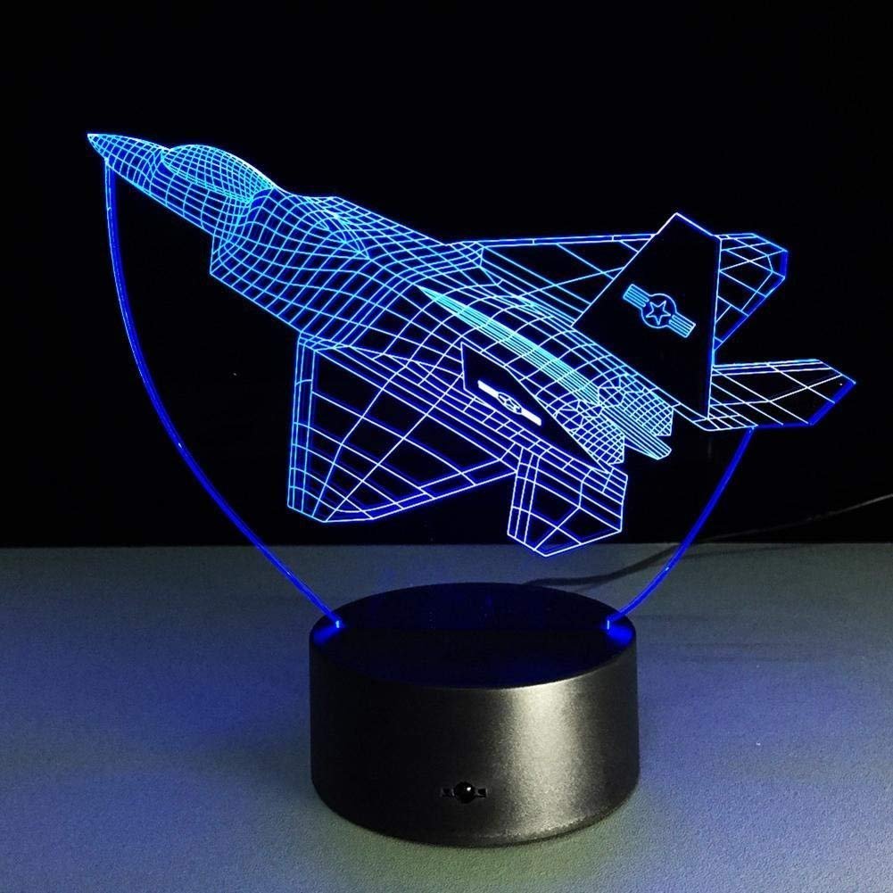 Лампа 3D Fighter LED 7 кольорів дивовижна оптична ілюзія, фото №3