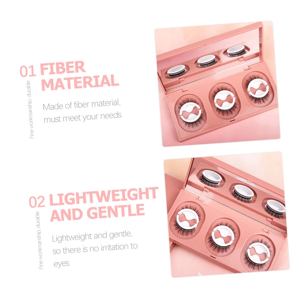 Накладні вії Angoily 3 пари самоклеючі пухнасті для косплея з смужкою з 3D хімічного волокна, фото №7