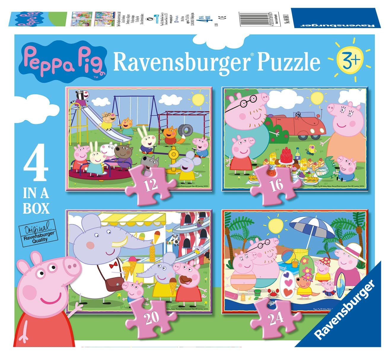 Пазли Ravensburger Peppa Pig 4 в 1 коробці, фото №1