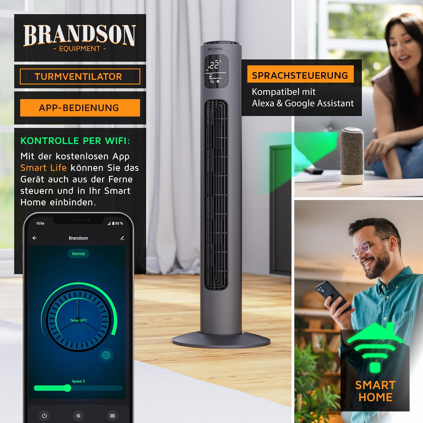Вентилятор башенный Brandson ECO DC Motor WiFi Smart Home, фото №5