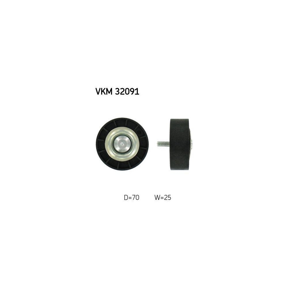 Ролик обвідний/напрямний поліклинового ременя SKF VKM 32091, фото №1