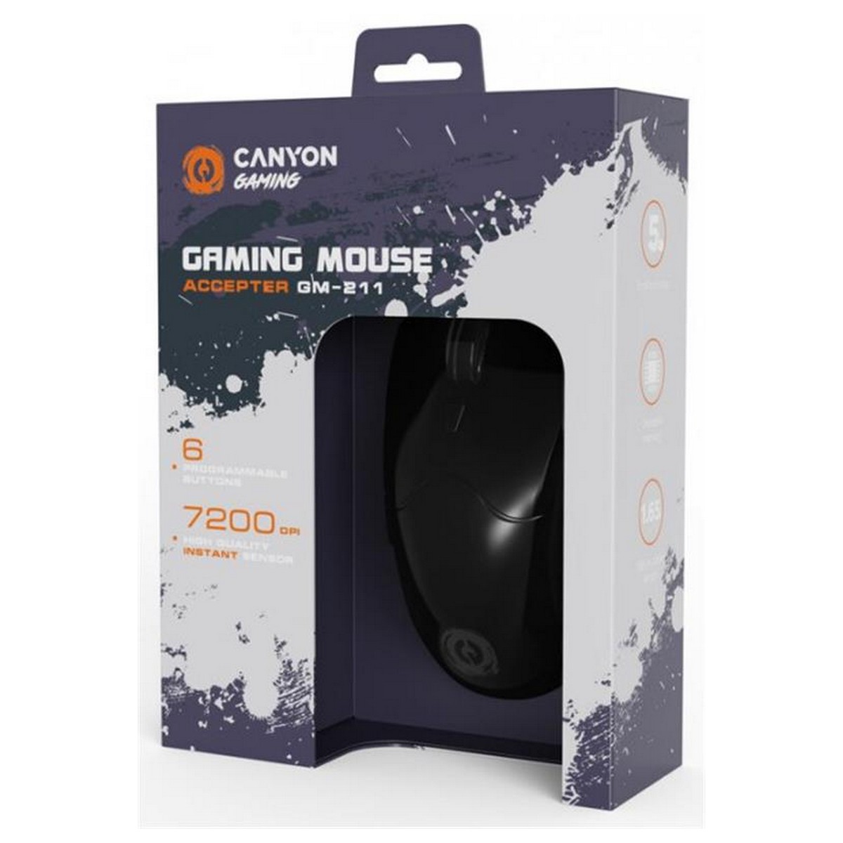 Миша Canyon Accepter GM-211 USB Black (CND-SGM211), фото №4