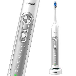 Звуковая зубная щетка Promedix PR-750 Diamond Smile, водонепроницаемая IPX7, электрическая, беспроводная, 5 режимов, таймер, 3 уровня мощности, 3 насадки, белая или черная synthetic.ua - Фото 1