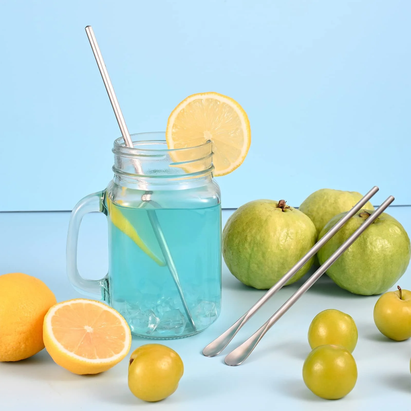 Ложка для змішування з нержавіючої сталі, 8 шт, 21,8 см, фото №3