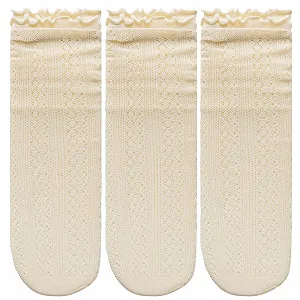 Жіночі шкарпетки з рюшами, тонкі, 35-39 - Фото 1