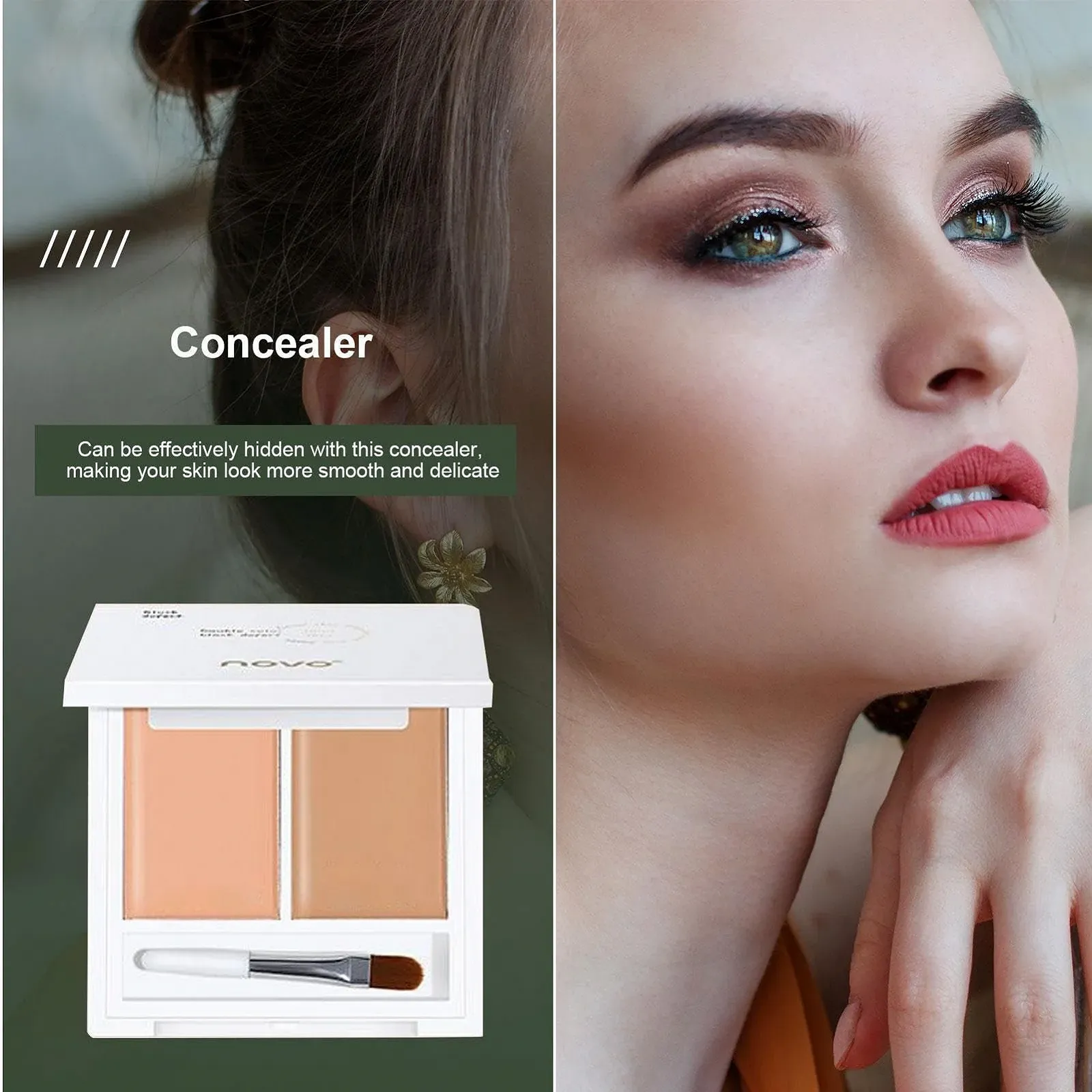 Палетка консилерів Renywosi Крем | 2 кольори, фото №2