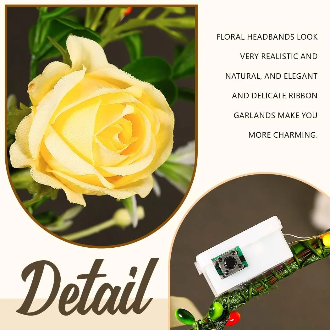 Венок Цветок Jovono Светодиодный, фото №6