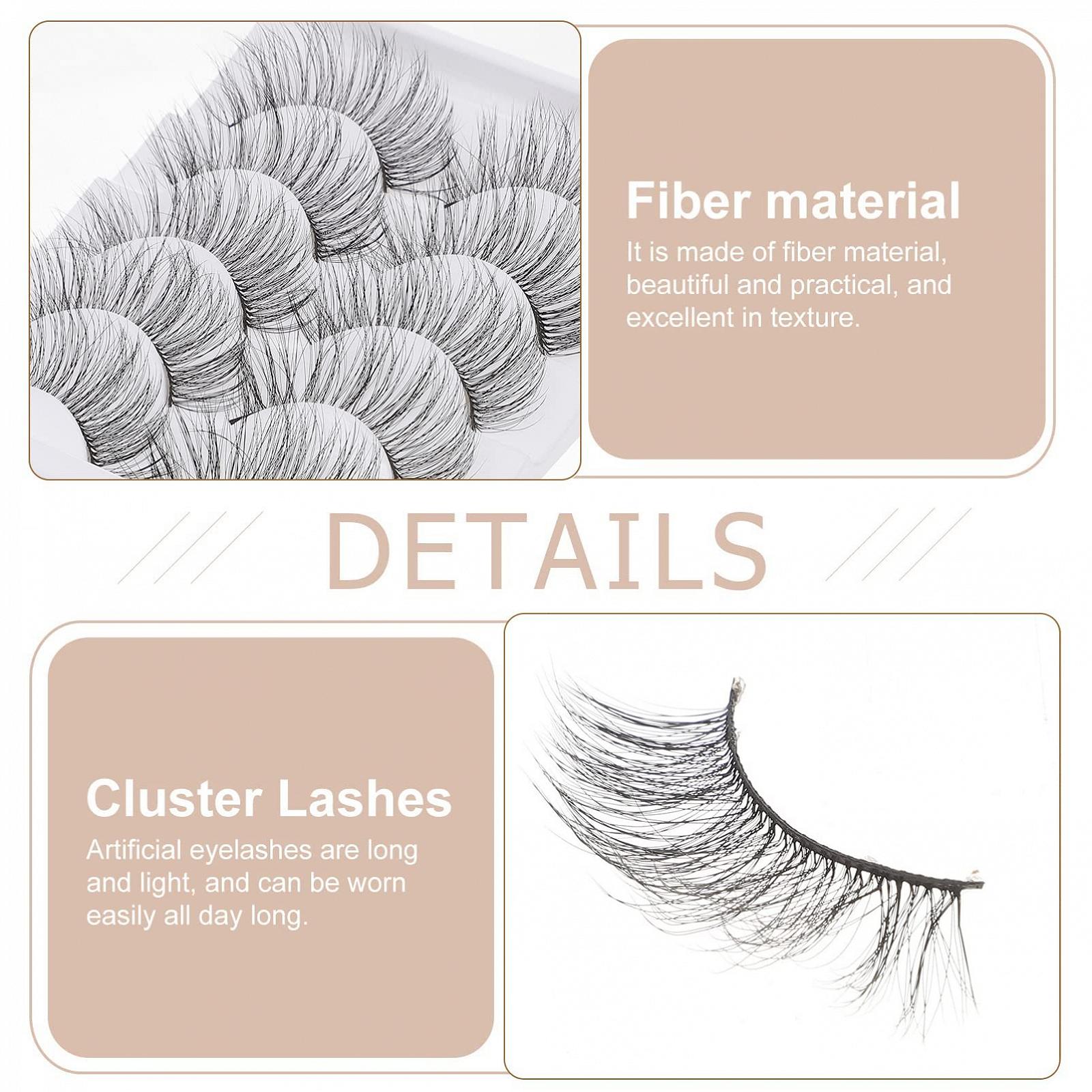 Вії Angoily 10 пар короткі натуральний вигляд 3D хімічне волокно, фото №4