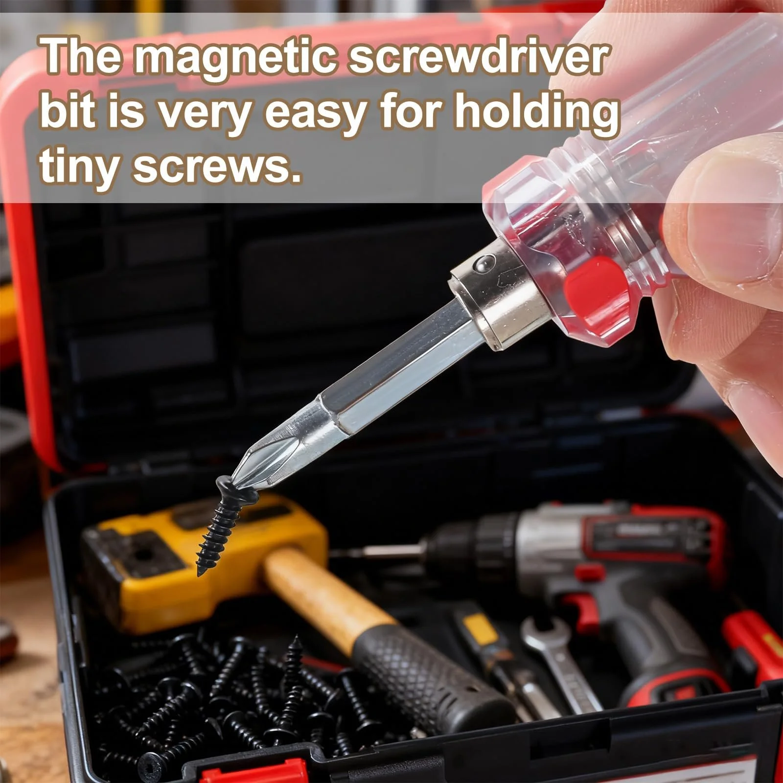 Набір міні-викруток 2 шт., короткі викрутки Phillips та шліцьові з магнітним наконечником, портативні для вузьких місць, фото №4