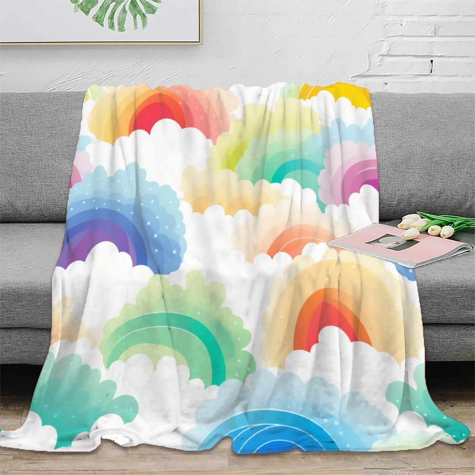 Покривало VFKLZCNYR М'яке, пухнасте, ультрам'який мікрофліс, тепле, 3D-друк, фланель, 200 x 230 см, фото №2