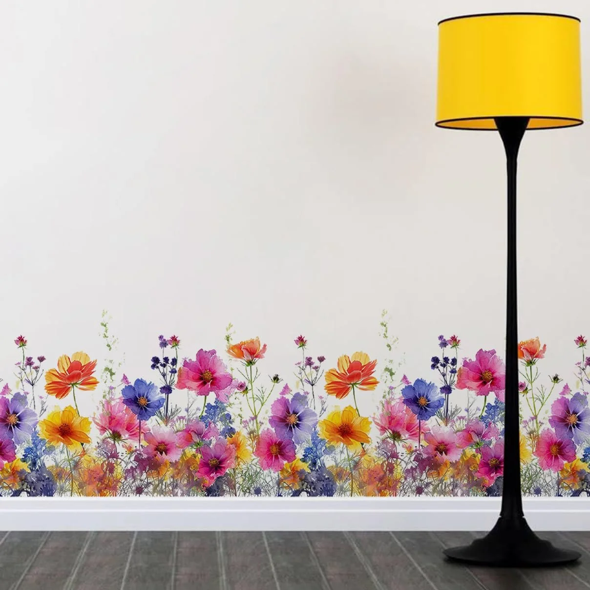 Наклейка на стіни Runtoo Garden Flowers акварельна кольорова, фото №4