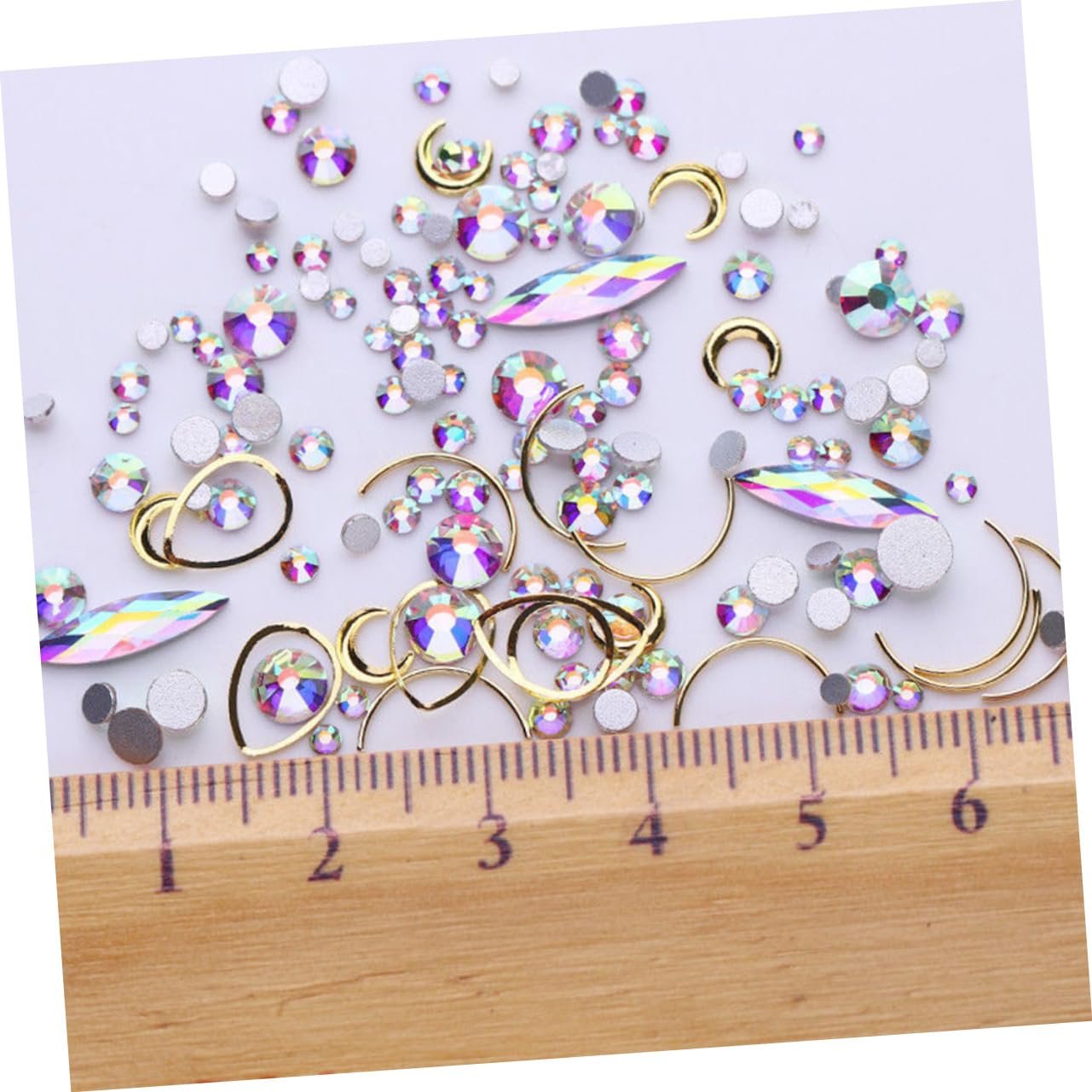 Украшения для ногтей Ipetboom 4 коробки, ювелирные изделия для ногтей, наклейки для ногтей, украшения для ногтей со стразами, заклепки для ногтей, маленькая черная бутылка Dingding, фото №6