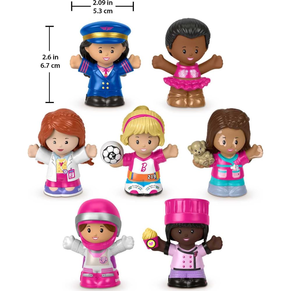 Набір ігрових фігурок Fisher-Price Little People Barbie HCF58 7 фігурок, фото №4