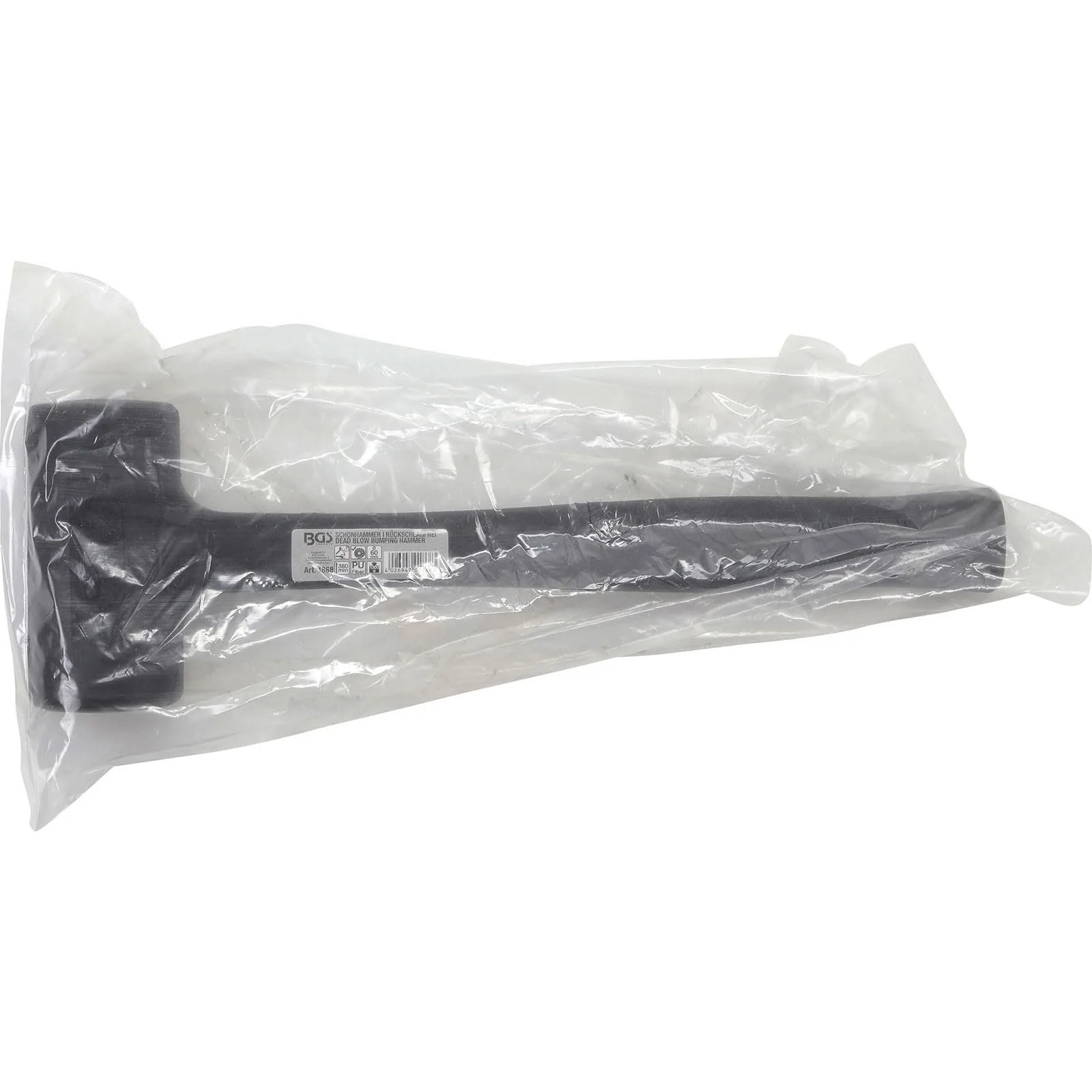 Безінерційний молоток BGS 1868 Blow Back Proof Soft Head 60 мм Чорний/Білий, фото №6